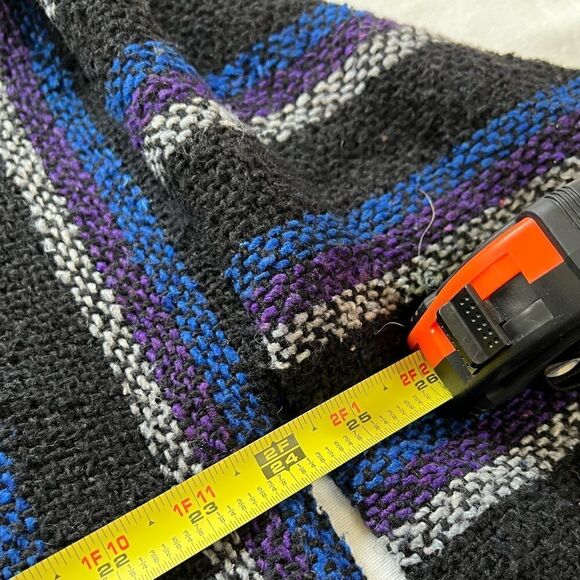 Mexican Baja hoodie pullover black/blue, size large - Picture 3 of 4